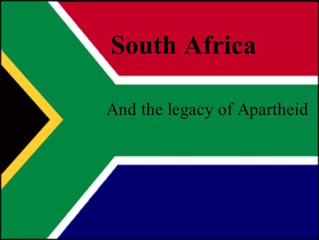 South Africa And the legacy of Apartheid. Certain materials are included under the fair use exemption of the U.S. Copyright Law and have been prepared.