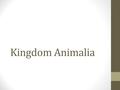 Kingdom Animalia. Cell Number: Multicellular with extensive specialization Cell Type: Eukaryotic Animal Cells (no cell wall) Food: Heterotrophic – Carnivore.