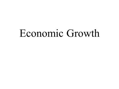 Economic Growth. I. Industrial Revolution Hits Begins in the mid-1700’s, England. People start moving to the cities.