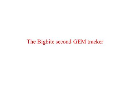 The Bigbite second GEM tracker. SBS GEM Trackers Front Tracker Geometry x6 18 modules In Italy  50 cm x 40 cm Modules are assembled to form larger chambers.