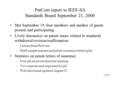 PatCom report to IEEE-SA Standards Board September 21, 2000 Met September 19, four members and number of guests present and participating Lively discussion.