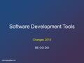 Software Development Tools Changes 2013 BE-CO-DO