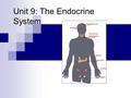 Unit 9: The Endocrine System. Endocrine System Produces hormones from the glands. But, wait … not all glands are in the endocrine system. Only ductless.