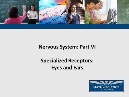 Nervous System: Part VI Specialized Receptors: Eyes and Ears.
