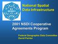 National Spatial Data Infrastructure Federal Geographic Data Committee David Painter 2001 NSDI Cooperative Agreements Program.