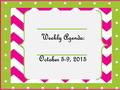Weekly Agenda: October 5-9, 2015. Monday, October 5, 2015.