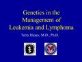 Genetics in the Management of Leukemia and Lymphoma