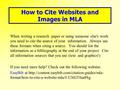 Citing website sources in a research paper