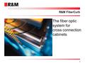 1 The fiber optic system for cross connection cabinets R&M FiberCurb.