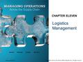 Logistics Management CHAPTER ELEVEN McGraw-Hill/Irwin Copyright © 2011 by the McGraw-Hill Companies, Inc. All rights reserved.