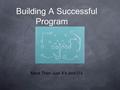 Building A Successful Program More Than Just X’s and O’s.