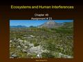 Ecosystems and Human Interferences