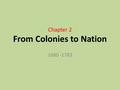 Chapter 2 From Colonies to Nation