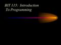 BIT 115: Introduction To Programming. 2 What’s Due When Listed in Course Schedule Let’s look at that now!