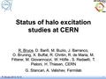 Status of halo excitation studies at CERN R. Bruce, D. Banfi, M. Buzio, J. Barranco, O. Bruning, X. Buffat, R. Chritin, R. de Maria, M. Fitterer, M. Giovannozzi,