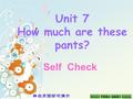 Unit 7 How much are these pants? Self Check. sweater coat skirt shoes socks pants.