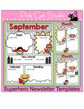 Superhero Theme Newsletter Templates – Editable Headings & Text – works for any language Parents will be excited to read the latest news from your SUPER.