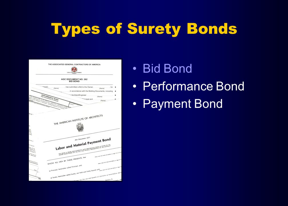 Types+of+Surety+Bonds+Bid+Bond+Performance+Bond+Payment+Bond