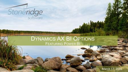 Dynamics AX BI Options Featuring Power BI