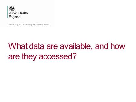 What data are available, and how are they accessed?