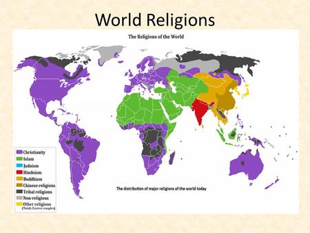 World Religions. Religion-organized system of beliefs, ceremonies, practices, and worship that center around one or more gods. Monotheism-Belief in one.