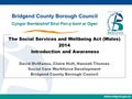 Www.bridgend.gov.uk The Social Services and Wellbeing Act (Wales) 2014 Introduction and Awareness David McManus, Claire Holt, Hannah Thomas Social Care.