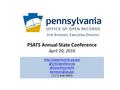 PSATS Annual State Conference April 20, 2016 Erik Arneson, Executive
