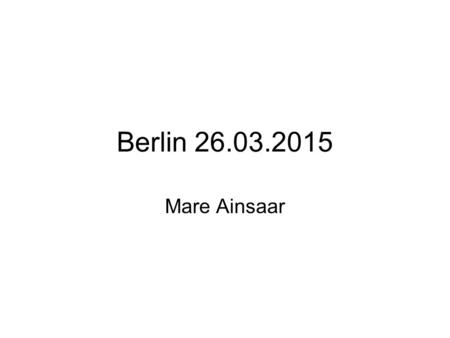 Berlin 26.03.2015 Mare Ainsaar. Population influences everything Values Housing Media use Transportation Services Criminality Innovation Natural recources.