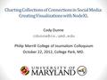 Charting Collections of Connections in Social Media: Creating Visualizations with NodeXL Cody Dunne Philip Merrill College of Journalism.