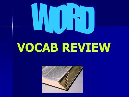 VOCAB REVIEW. process of copying an item from the Clipboard into the document at the location of the insertion point Pasting Click for the answer Next.
