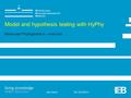 Ben Stöver WS 2012/2013 Model and hypothesis testing with HyPhy Molecular Phylogenetics – exercise.