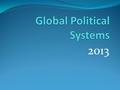 2013. Political System Government Community Explain global political systems; strengths and weaknesses. AutocracyOligarchy Democracy.