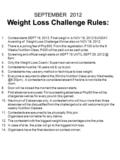 1.Contest starts SEPT 19, 2012. Final weigh in is NOV 18, 2012 SUNDAY. Awarding of Weight Loss Challenge Winner also on NOV 18, 2012. 2.There is a joining.