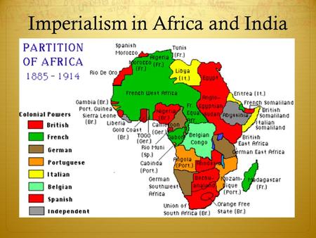 Imperialism in Africa and India. Egypt and northern Africa Mohammed Ali.
