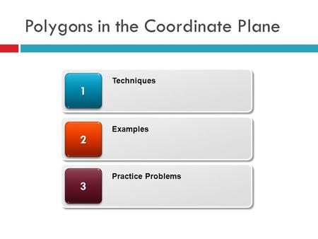 Polygons in the Coordinate Plane 33 22 11 Techniques Examples Practice Problems.