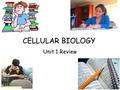 CELLULAR BIOLOGY Unit 1 Review. Things to know... Cell Theory 1.All living things are composed of one or more cells. 2.Cells are the basic structural.