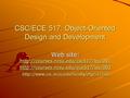 CSC/ECE 517: Object-Oriented Design and Development Web site:
