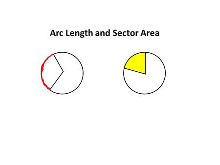 Arc Length and Sector Area. How do we get the fraction in these formulas? How many degrees are in a circle? Fraction = (central angle/360)