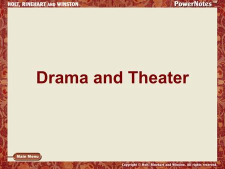 Drama and Theater. What Is Drama? A drama is a story written to be acted for an audience. Live actors deliver the play to a live audience. Dramas can.