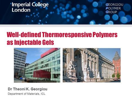 Well-defined Thermoresponsive Polymers as Injectable Gels