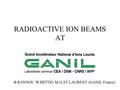 RADIOACTIVE ION BEAMS AT B.RANNOU W.MITTIG M.G.ST LAURENT (GANIL France)