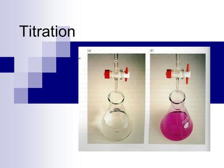 Titration. Weak Acid/Strong Base Titration Curve pH starts higher Rapid rise and then levels into a zone where pH doesn’t change much (buffering zone)