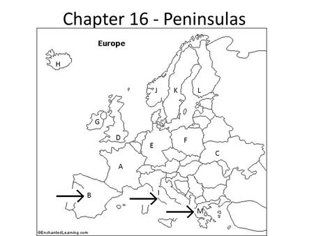 Chapter 16 - Peninsulas A B C D E F G H I J K L M.