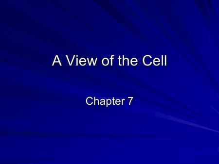 A View of the Cell Chapter 7. Background Info Cells = smallest unit that can carry life processes 1665 Robert Hooke first observed cells using light microscope.