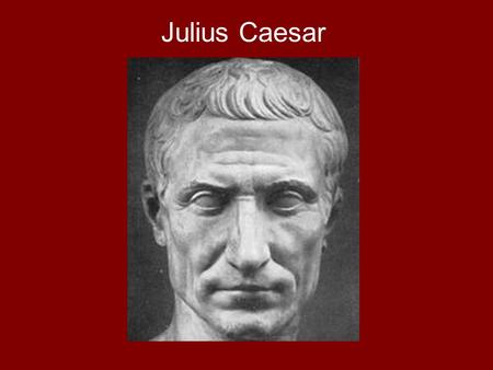 Julius Caesar. Julius Caesar was a great general and an important leader in ancient Rome. During his lifetime, he had held just about every important.