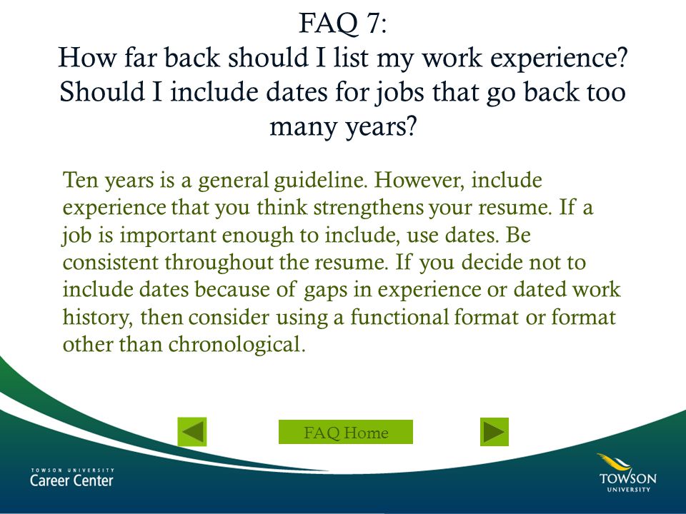 How Many Years Should You Have On Your Resume