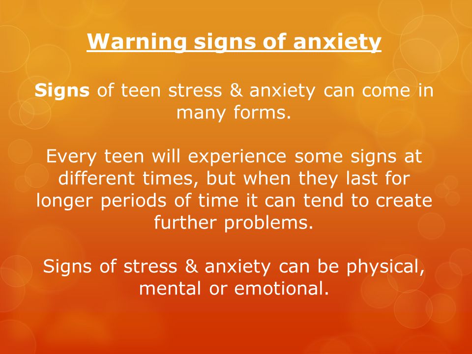 Teen Stress Warning Signs 109