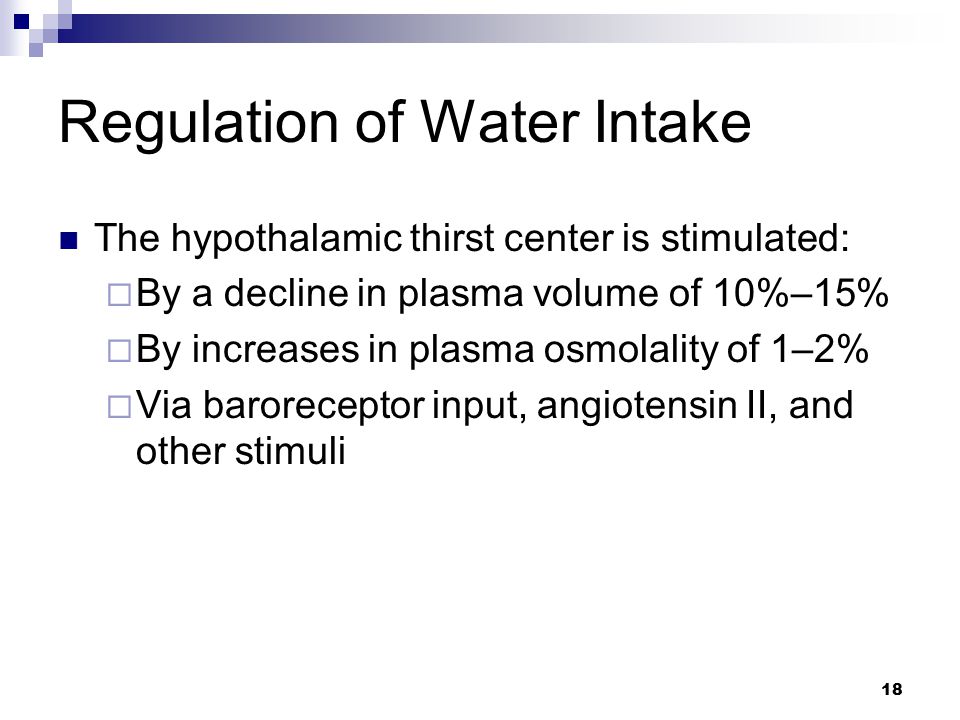 Regulation Of Water Intake 88