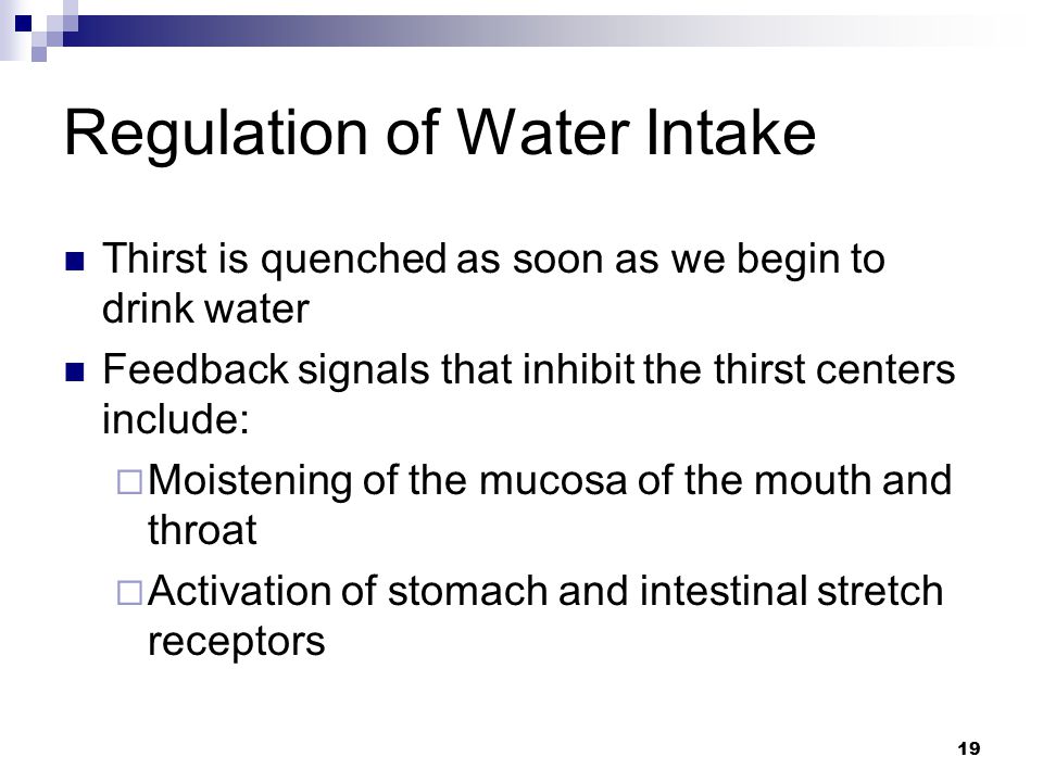 Regulation Of Water Intake 40