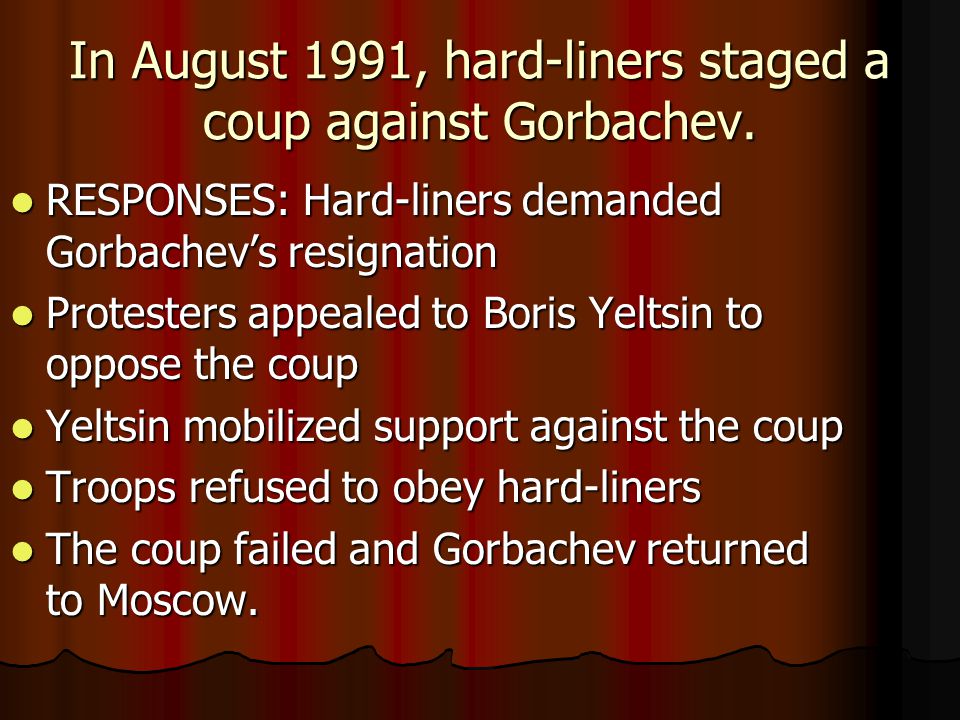 Image result for soviet coup against mikhail g orbachev fails